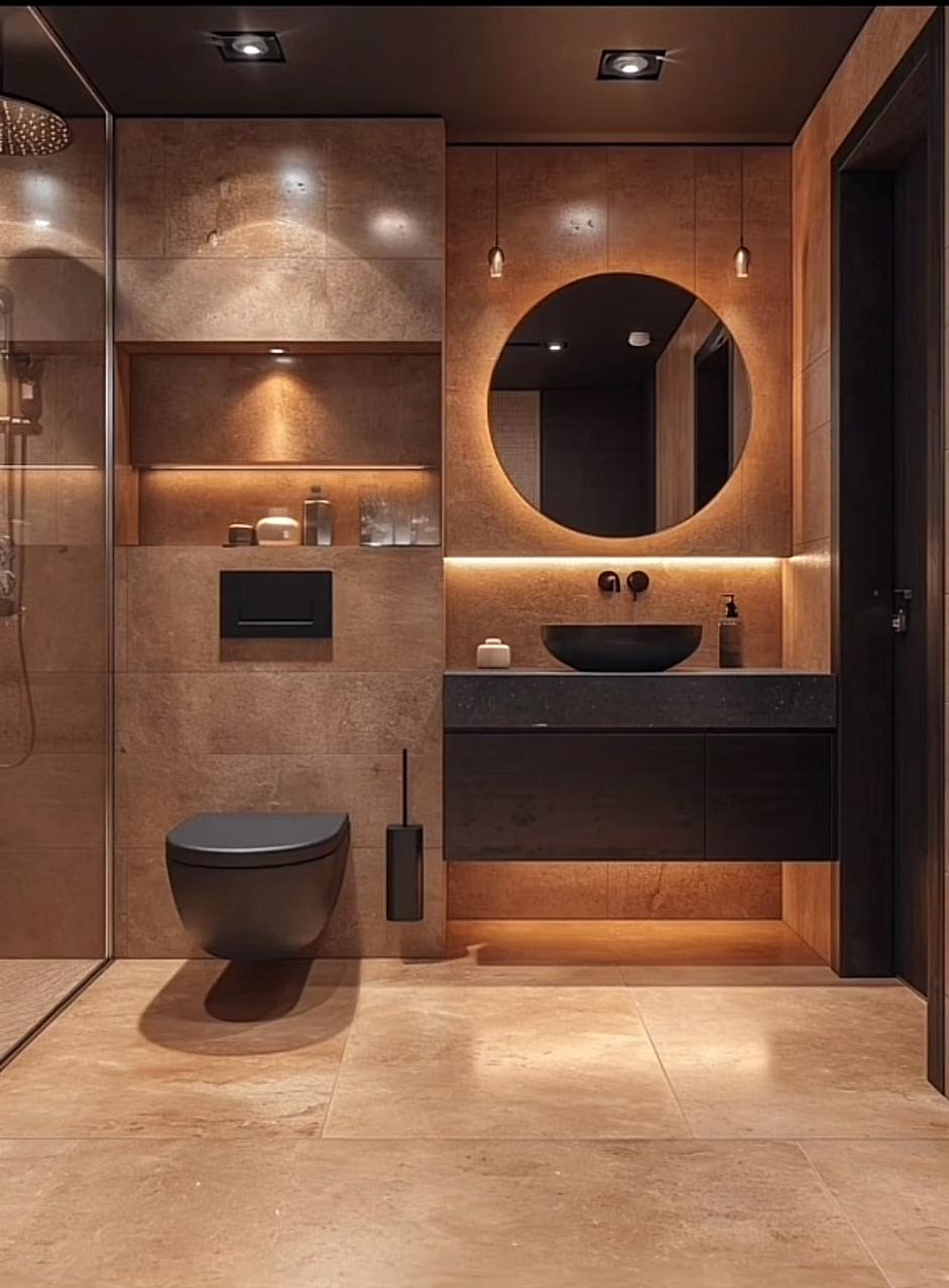 Bagno moderno realizzato da Termoidraulica Fiku